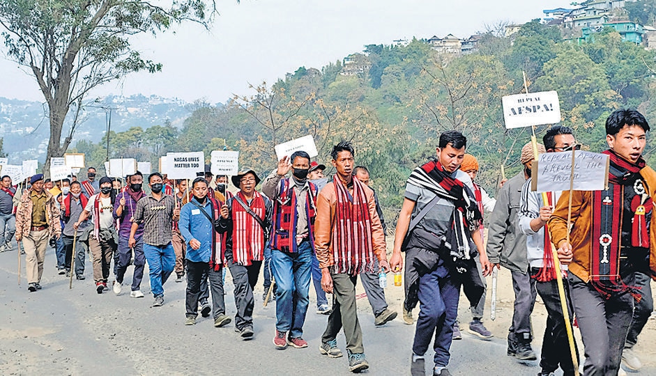 Demands for the repeal of Afspa were reignited in Nagaland after the killing of 13 civilians on December 4 and 5 in a botched military operation in Mon district (AP) Demands for the repeal of Afspa were reignited in Nagaland after the killing of 13 civilians on December 4 and 5 in a botched military operation in Mon district (AP)