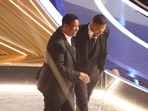 Denzel Washington with Will Smith at the 94th Academy Awards. Denzel Washington with Will Smith at the 94th Academy Awards.