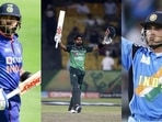 Virat Kohli; Babar Azam; Sourav Ganguly Virat Kohli; Babar Azam; Sourav Ganguly