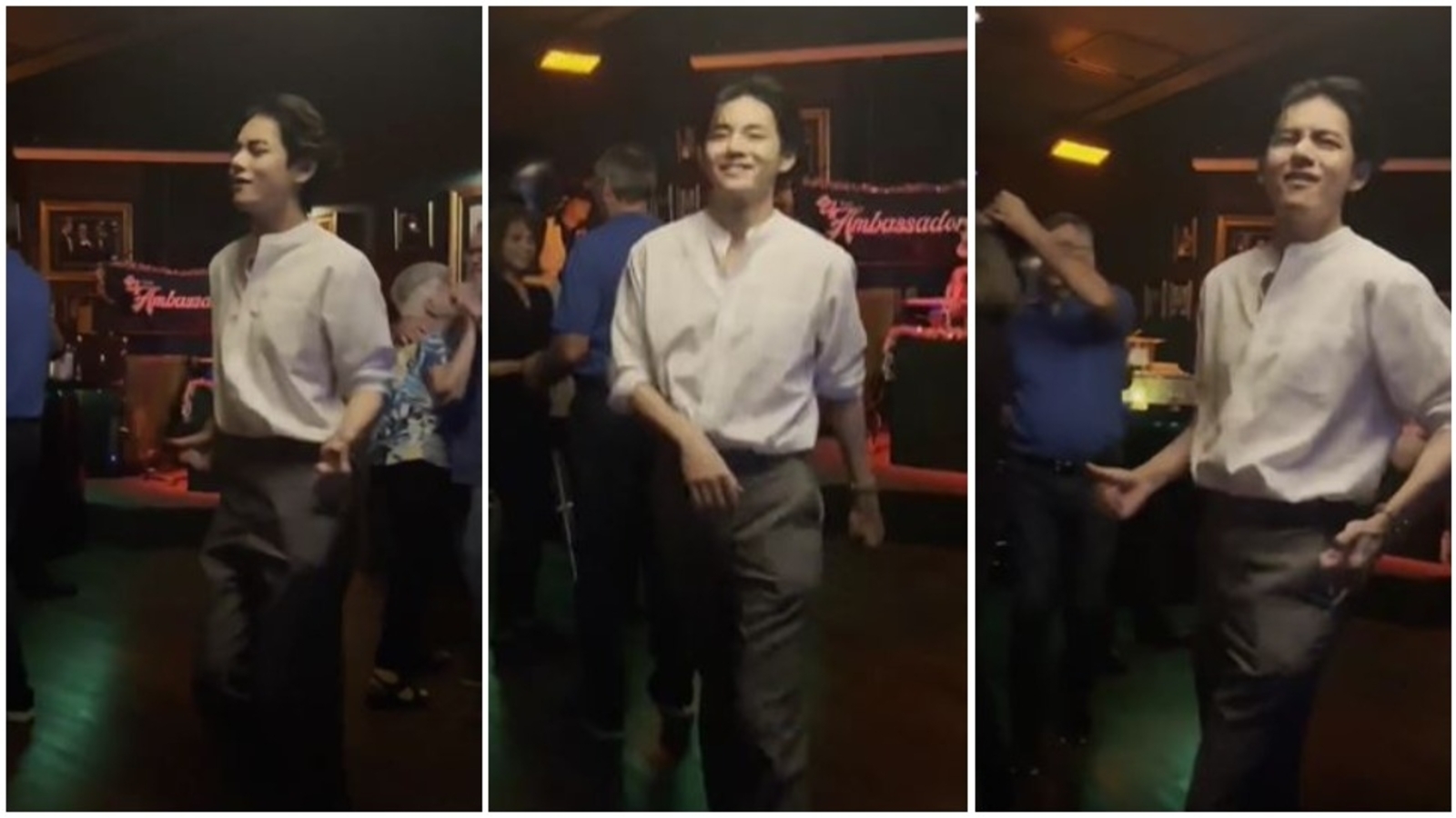 BTS' V dances among elderly couples in Las Vegas jazz club, fans react.  Watch - Hindustan Times
