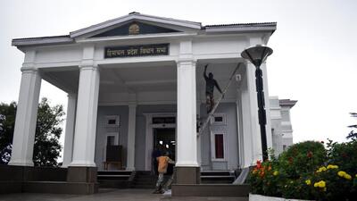 The Himachal Pradesh assembly building in Shimla. The Shimla Municipal Corporation elections in April-end are being seen as a precursor to the assembly elections in December. (Deepak Sansta/HT file) The Himachal Pradesh assembly building in Shimla. The Shimla Municipal Corporation elections in April-end are being seen as a precursor to the assembly elections in December. (Deepak Sansta/HT file)