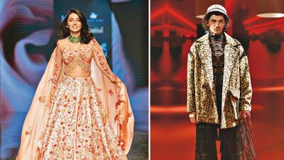 (Left to right) Content creator Masoom Minawala walked for Varun Bahl and Usaamah Siddique for Shantnu & Nikhil, at the recent fashion week (Left to right) Content creator Masoom Minawala walked for Varun Bahl and Usaamah Siddique for Shantnu & Nikhil, at the recent fashion week