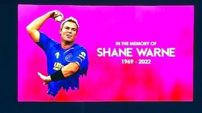 BCCI paid tribute to Shane Warne on the opening day of IPL 2022 BCCI paid tribute to Shane Warne on the opening day of IPL 2022