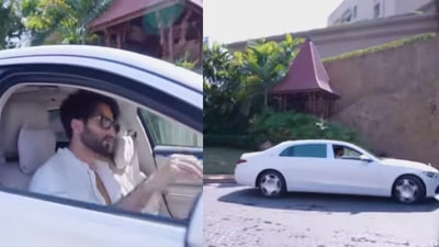 Shahid Kapoor in his new Mercedes-Maybach S580.