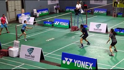 The badminton tournament was hosted by the Mohali District Badminton Association under the aegis of Badminton Federation of India at Shivalik Public School. At the start of the day, Abhishek Saini scored a 15-10, 15-13 win over Harjeev of Himachal Pradesh in the league stage before he outclassed Sharma in the quarter-final match later in the day to keep his title hopes alive in the tournament. (HT PHOTO ) The badminton tournament was hosted by the Mohali District Badminton Association under the aegis of Badminton Federation of India at Shivalik Public School. At the start of the day, Abhishek Saini scored a 15-10, 15-13 win over Harjeev of Himachal Pradesh in the league stage before he outclassed Sharma in the quarter-final match later in the day to keep his title hopes alive in the tournament. (HT PHOTO )