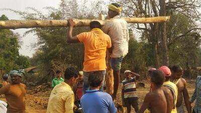 Hundreds of villagers have been protesting under the banner of Rowghat Sanghrash Samiti against Rowghat iron-ore project since last Saturday. (File) Hundreds of villagers have been protesting under the banner of Rowghat Sanghrash Samiti against Rowghat iron-ore project since last Saturday. (File)