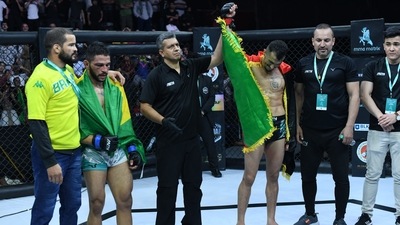 Afghanistan's Abdul Azim Badakhshi defeated Brazil's Fabricio Oliveira in the main event of MFN 8.. (MFN) Afghanistan's Abdul Azim Badakhshi defeated Brazil's Fabricio Oliveira in the main event of MFN 8.. (MFN)