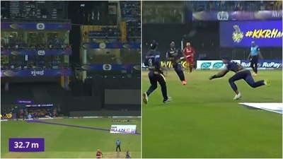 Tim Southee takes a stunning catch. (IPL) Tim Southee takes a stunning catch. (IPL)