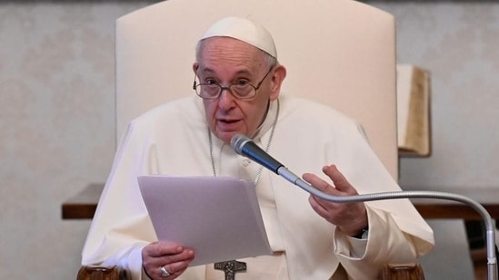 Pope Francis in the library of the Apostolic Palace at the Vatican.(Reuters - FILE PHOTO)