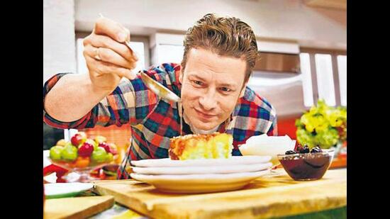 Jamie Oliver was a junior chef at London’s River Cafe when he was spotted by a TV producer