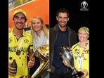 The split image posted by the ICC on Instagram that shows Mitchell Starc and his wife Alyssa Healy with their World Cup trophies. (icc/Instagram) The split image posted by the ICC on Instagram that shows Mitchell Starc and his wife Alyssa Healy with their World Cup trophies. (icc/Instagram)