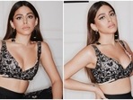 Alay F in <span class='webrupee'>₹</span>1 lakh black tie-up blouse and lehenga set looks bombshell for new photoshoot: See pics Alay F in <span class='webrupee'>₹</span>1 lakh black tie-up blouse and lehenga set looks bombshell for new photoshoot: See pics