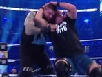 Stone Cold Steve Austin hits Kevin Owens with the stunner.&nbsp;(WWE)