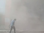 A video grab of the fire at the mall in Kanpur.