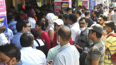 BACK TO SCHOOL: Parents jostle to purchase books from Manchanda Bookstore in Sector 19 in Chandigarh on Sunday. (Keshav Singh/HT) BACK TO SCHOOL: Parents jostle to purchase books from Manchanda Bookstore in Sector 19 in Chandigarh on Sunday. (Keshav Singh/HT)