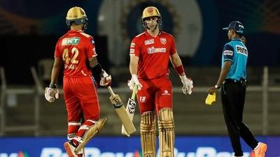 Shikhar Dhawan and Liam Livingstone during the TATA Indian Premier League 2022 match between the Chennai Superkings and Punjab Kings (ANI)