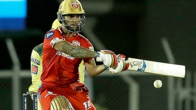 Shikhar Dhawan of Punjab Kings plays a shot during match 11 of the Indian Premier League 2022 cricket tournament (PTI)