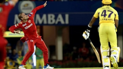 Liam Livingstone of Punjab Kings celebrates the wicket of Dwayne Bravo of Chennai Super Kings, during match 11 of the Indian Premier League 2022 (PTI)