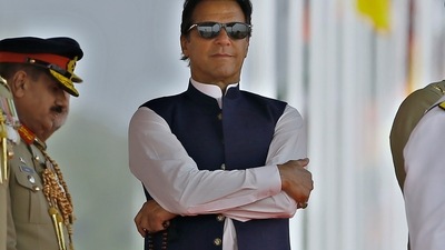 FILE - Pakistan's Prime Minister Imran Khan attends a military parade to mark Pakistan National Day, in Islamabad, Pakistan.&nbsp; (AP)