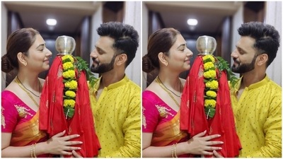 Earlier, Rahul and Disha had marked the auspicious occasion of Gudi Padwa at their home. The couple took to Instagram to share photos of their celebrations with fans and wished them 'Happy Gudi Padwa'. (Instagram/@dishaparmar) Earlier, Rahul and Disha had marked the auspicious occasion of Gudi Padwa at their home. The couple took to Instagram to share photos of their celebrations with fans and wished them 'Happy Gudi Padwa'. (Instagram/@dishaparmar)
