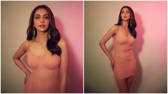 Rakul Preet, Jacqueline Fernandez and John Abraham's most anticipated film Attack finally hit theatres on April 1. Rakul recently requested her fans to watch her film by sharing a few stills of herself in a short peach dress on her Instagram handle and writing, "#Attack now in theatres."(Instagram/@rakulpreet)
