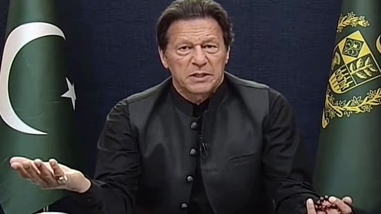 Former Pakistan prime minister Imran Ahmed khan Niazi.(ANI)