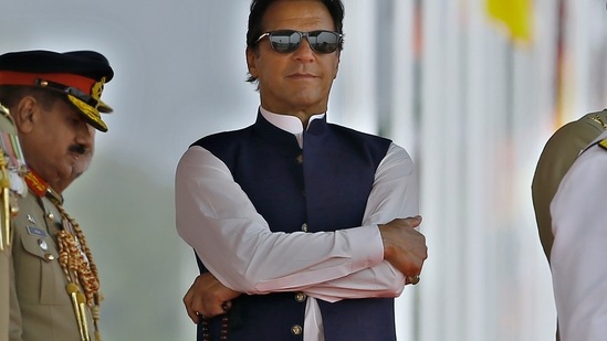 FILE - Pakistan's Prime Minister Imran Khan attends a military parade to mark Pakistan National Day, in Islamabad, Pakistan. (AP)