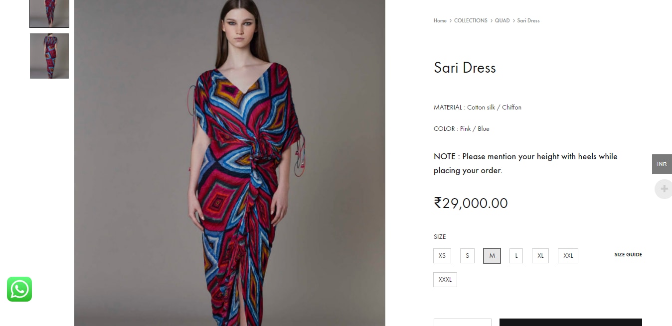 Cost of Sobhita Dhulipala's dress price.&nbsp;