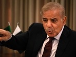 Pakistani opposition leader Shehbaz Sharif speaks during a news conference in Islamabad.&nbsp;