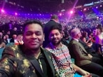 AR Rahman with son Ameen at the Grammy Awards 2022.