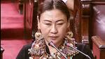 Phangnon Konyak, 44, who has become Nagaland’s first woman Rajya Sabha MP, took oath in the Upper House wearing her traditional Naga clothes and jewelry. (PTI) Phangnon Konyak, 44, who has become Nagaland’s first woman Rajya Sabha MP, took oath in the Upper House wearing her traditional Naga clothes and jewelry. (PTI)