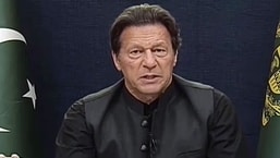 File photo of Pakistani Prime Minister Imran Khan addressing the nation.