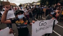 Banners of “Go home Gota” were seen on the streets as angry protesters shouted slogans against Sri Lankan President Gotabaya Rajapaksa.