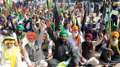 The Samyukt Kisan Morcha (SKM), which led a massive agitation last year, has rejected the Union government’s offer to take part in a proposed committee to examine agricultural issues. (ANI PHOTO.) The Samyukt Kisan Morcha (SKM), which led a massive agitation last year, has rejected the Union government’s offer to take part in a proposed committee to examine agricultural issues. (ANI PHOTO.)