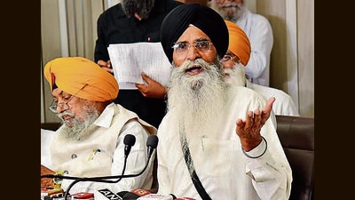 SGPC chief Harjinder Singh Dhami objects to Punjabi university’s decision to merge two departments (HT File)