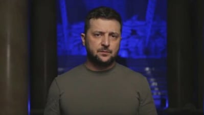A pre-recorded speech of Ukrainian President Volodymyr Zelensky was played at the Grammy Awards 2022. A pre-recorded speech of Ukrainian President Volodymyr Zelensky was played at the Grammy Awards 2022.