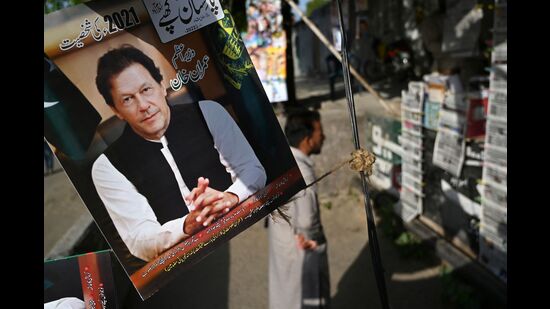 Imran Khan has donned the garb of a martyr to Islam and Pakistan’s dignity. Ironically, taking a dig at politicians and generals for bending before outside powers, he praised India’s non-aligned foreign policy on three separate occasions (AFP)