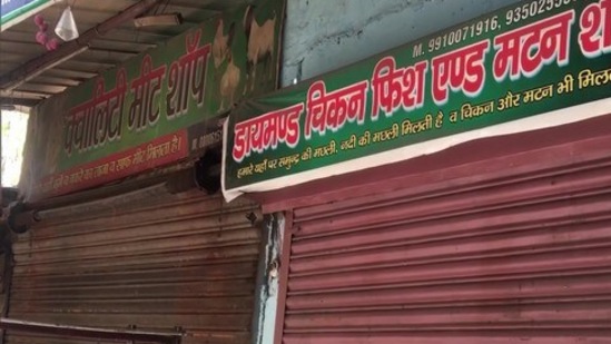 South Delhi civic body asks officials to ensure closure of meat shops during Navratri. (ANI Twitter) South Delhi civic body asks officials to ensure closure of meat shops during Navratri. (ANI Twitter)