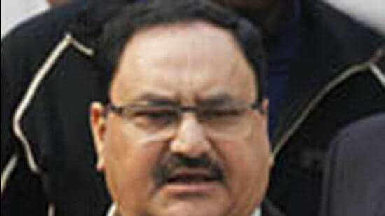 BJP state president Suresh Kashyap said party national president Jagat Prakash Nadda will reach Himachal’s capital on April 9 and will visit his home district Bilaspur on April 10. He will return to Delhi the next day. (HT File Photo)