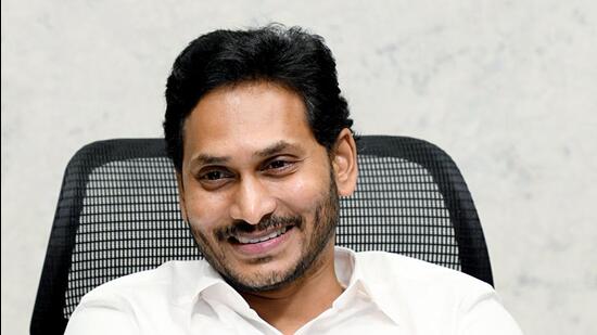 Chief minister YS Jagan Mohan Reddy virtually inaugurated the 13 newly carved out districts from his camp office at Tadepalli in Amaravati. (ANI)