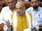 Union home minister Amit Shah speaks in Lok Sabha during the second part of the Budget Session of Parliament, in New Delhi April 4, 2022. (ANI Photo)