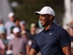 Augusta National Golf Club - Augusta, Georgia, U.S. - April 4, 2022 Tiger Woods of the U.S. on the 9th green during a practice round