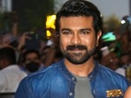 Ram Charan poses for the camera.(PTI) Ram Charan poses for the camera.(PTI)