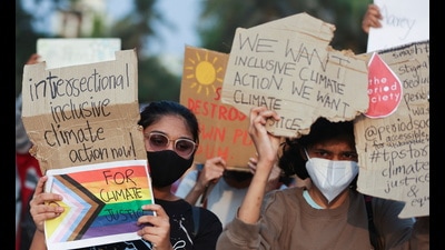 People hold placards during a "Global Climate Strike" march at Juhu beach, calling for urgent measures to combat the climate crisis, Mumbai (REUTERS) People hold placards during a "Global Climate Strike" march at Juhu beach, calling for urgent measures to combat the climate crisis, Mumbai (REUTERS)