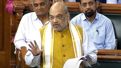 Union home minister Amit Shah addressed all concerns raised on the Criminal Procedure (Identification) Bill in Lok Sabha (ANI Photo)