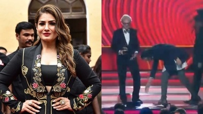 Raveena Tandon praised Ricky Kej for touching collaborator Stewart Copeland's feet before the duo accepted their award at 2022 Grammys.