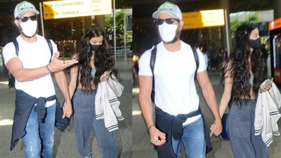 Hrithik Roshan with rumoured girlfriend Saba Azad. (Varinder Chawla)
