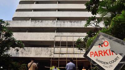 The flat at Dadar linked to Shiv Sena MP Sanjay Raut that was attached by the Enforcement Directorate on Tuesday. Satish Bate/HT Photo The flat at Dadar linked to Shiv Sena MP Sanjay Raut that was attached by the Enforcement Directorate on Tuesday. Satish Bate/HT Photo