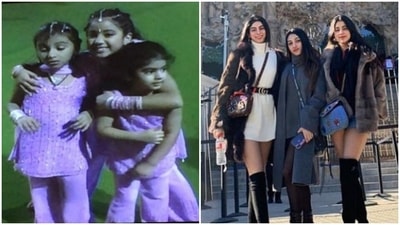 Tanisha Santoshi, who is friends with both Janhvi Kapoor and Khushi Kapoor, shared a childhood picture of the trio. Tanisha Santoshi, who is friends with both Janhvi Kapoor and Khushi Kapoor, shared a childhood picture of the trio.