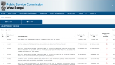 WB Civil Service: Last date to apply for WBCS Executive examination